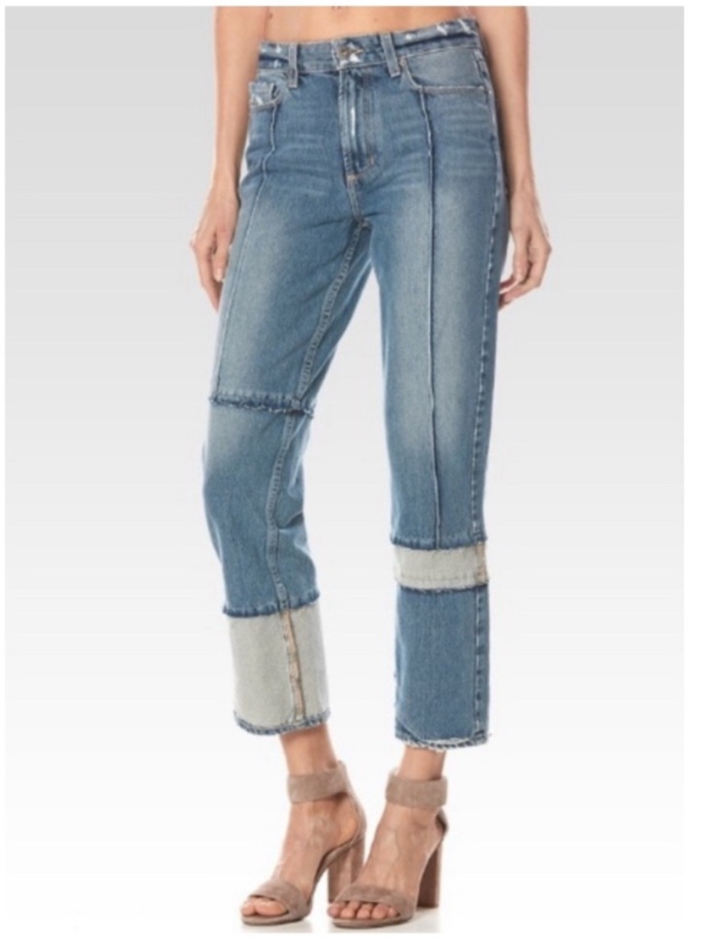 PAIGE Patchwork Ankle Jeans